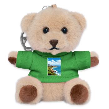 Lima Peru Travel Poster Souvenir Postcard Painting - Teddy Keyring - green - Front