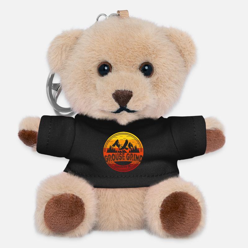 Grouse Grind Vancouver BC Canada Hiking Trail Moun - Teddy Keyring - black