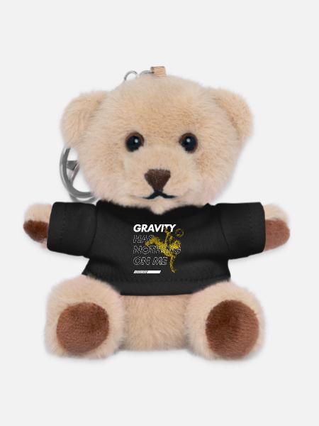 Schwerkraftloser Fallrückzieher – Fußballfieber - Teddy Schlüsselanhänger - Schwarz