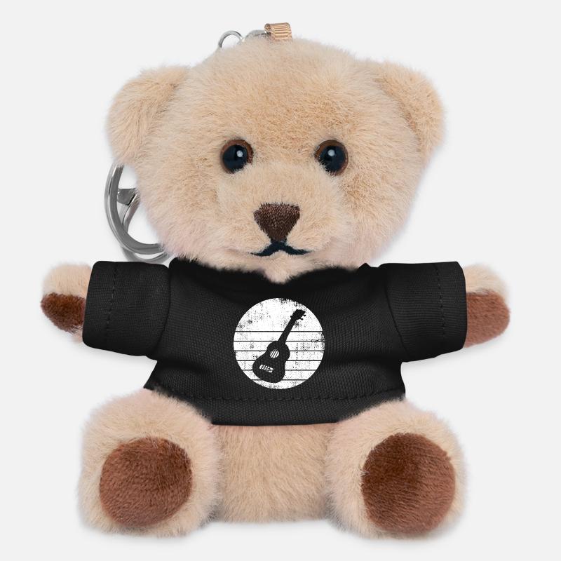 Ukulele Zeichnung - Teddy Schlüsselanhänger - Schwarz