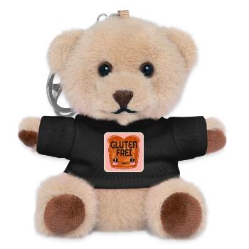 GLUTENUNVERTRÄGLICHKEIT GLUTENFREI ZÖLIAKIE - Teddy Schlüsselanhänger - Schwarz - Vorne
