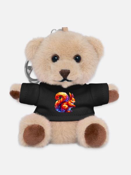 Eichhörnchen - Teddy Schlüsselanhänger - Schwarz