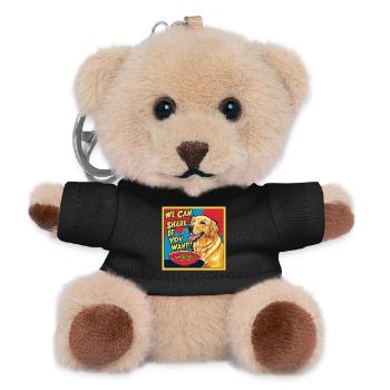 Golden Retriever - We Can Share If You Want - Teddy Keyring - black - Front