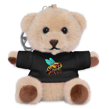 Biene - Teddy Schlüsselanhänger - Schwarz - Vorne
