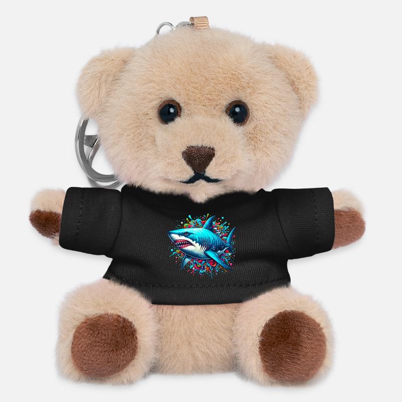 Hai - Teddy Schlüsselanhänger - Schwarz