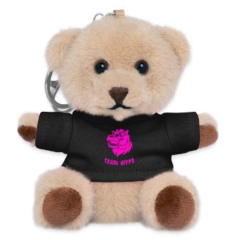 Team Hippo - Teddy Keyring - black - Front