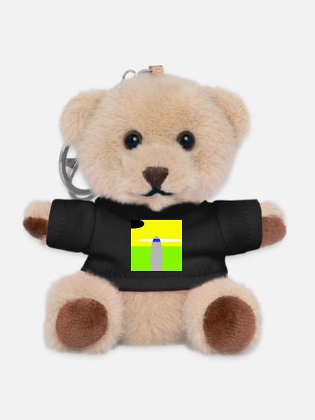 Space Landscape - Teddy Keyring - black