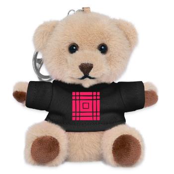 Quadrilateral Art > Vector Graphic - Teddy Keyring - black - Front
