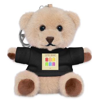Inklusion Diversit Pride Fiert Koffer - Teddy Schlüsselanhänger - Schwarz - Vorne