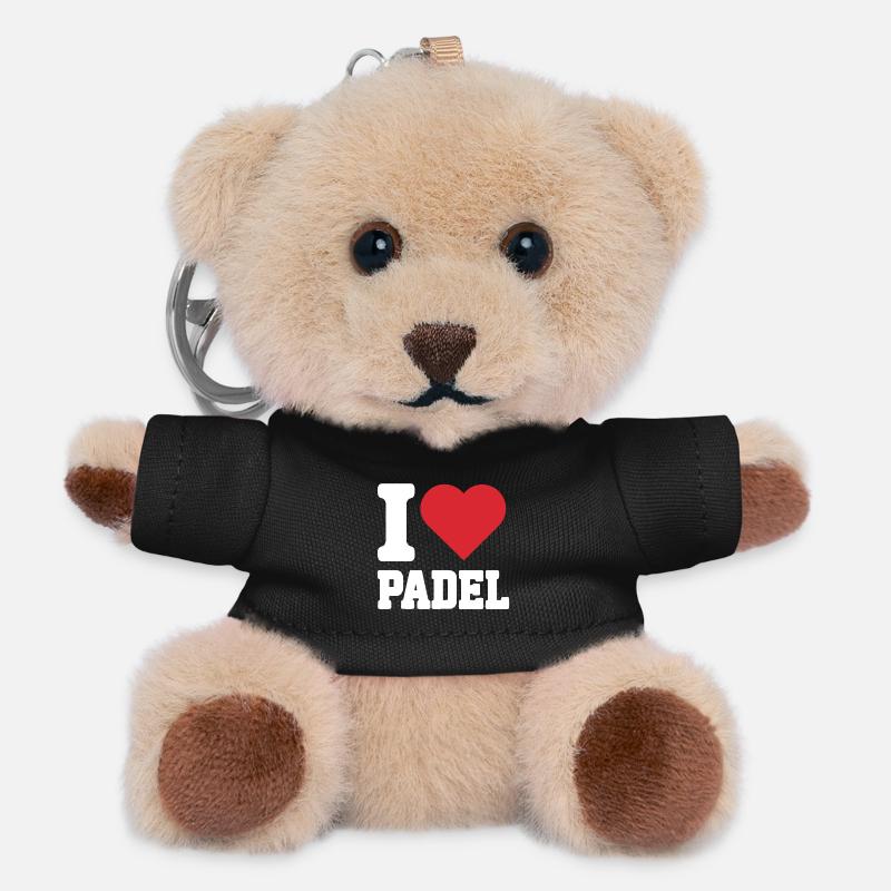 J’adore le padel - Porte-clés ourson - noir