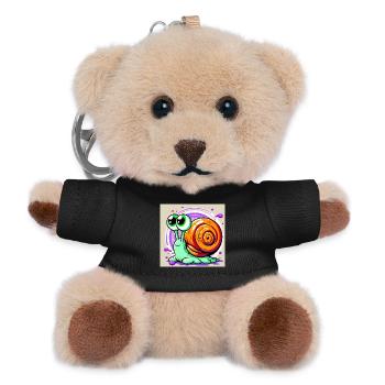 Schnecke - Teddy Schlüsselanhänger - Schwarz - Vorne