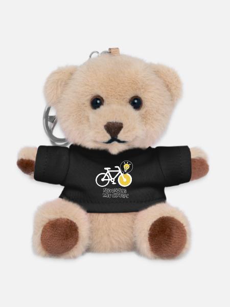 Cycling with creative light bulb design - Teddy Keyring - black