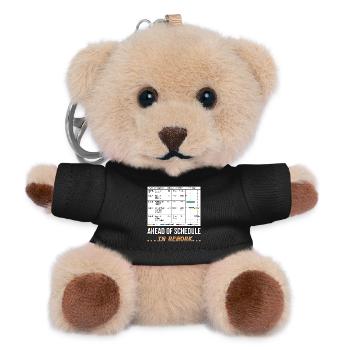 Ahead of Schedule... In Rework (Funny Gantt Chart) - Teddy Keyring - black - Front