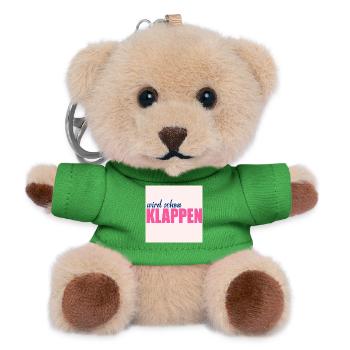 Wird schon klappen Optimismus - Teddy Schlüsselanhänger - Grün - Vorne