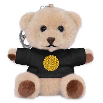 Moon Pattern - Teddy Keyring - black - Front