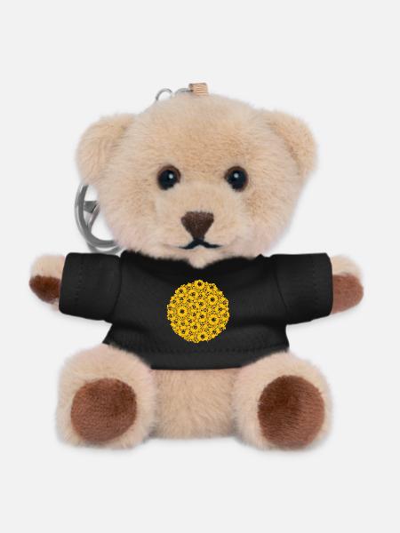 Moon Pattern - Teddy Keyring - black