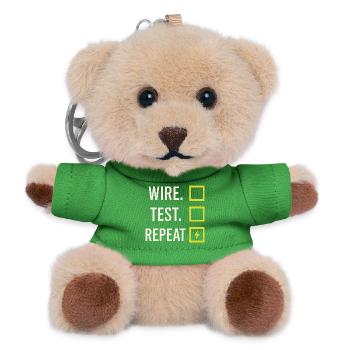 Apprentice electrician, student in the electrical trade - Teddy Keyring - green - Front