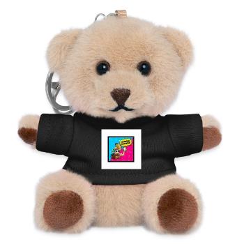 Ich werde zum klassischen Pop-Retro - Teddy Schlüsselanhänger - Schwarz - Vorne