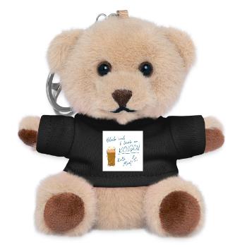 Bleib cool Kölsch Design, Karneval ein Leben lang  - Teddy Schlüsselanhänger - Schwarz - Vorne