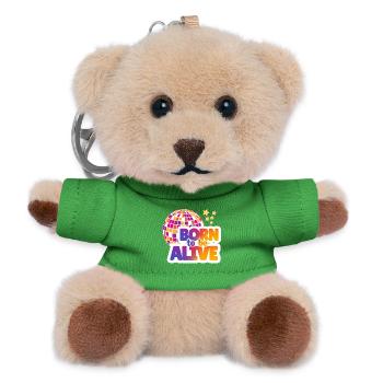 Born to be alive - Teddy Keyring - green - Front