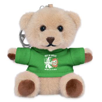 Aus den Zaubern, aber nicht aus den Hüllen - Cool Wizard - Teddy Schlüsselanhänger - Grün - Vorne