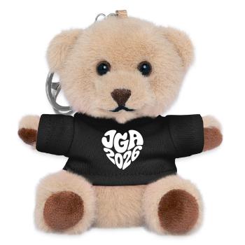 JGA 2026 Herzform - Teddy Schlüsselanhänger - Schwarz - Vorne