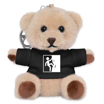 Klettern Symbol Sport - Teddy Schlüsselanhänger - Schwarz - Vorne