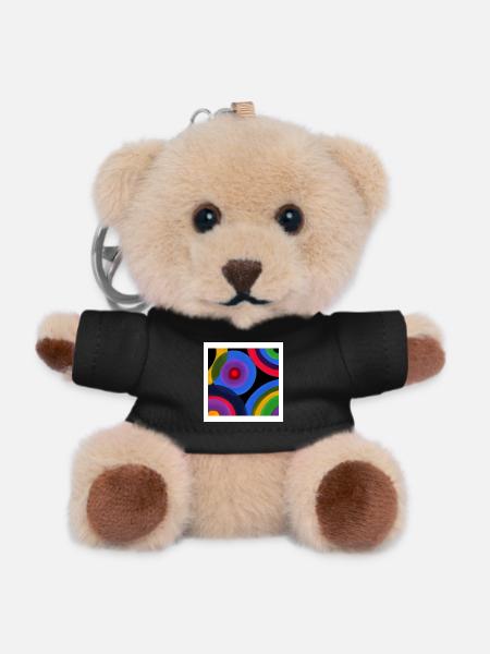 Symphonie des couleurs du cercle - Porte-clés ourson - noir