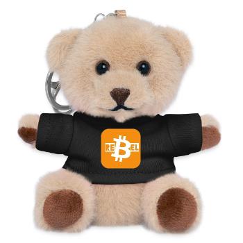 Bitcoin Rebel - Teddy Schlüsselanhänger - Schwarz - Vorne