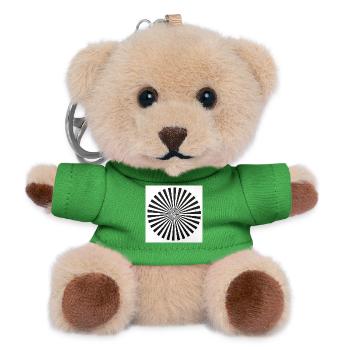 Radial Optical Illusion - Teddy Keyring - green - Front