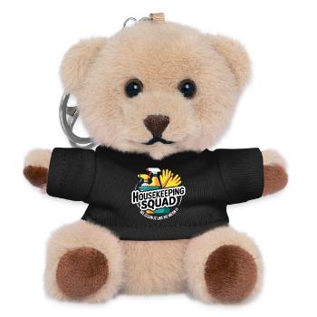 Conception de nettoyage amusante - Porte-clés ourson - noir - Devant