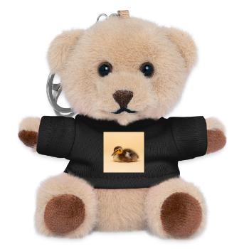 Golden chick on cream background - Teddy Keyring - black - Front