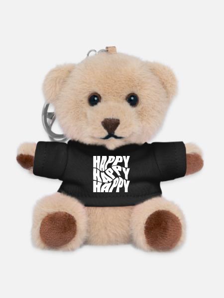 Bold Happy Graffiti Typography - Teddy Keyring - black