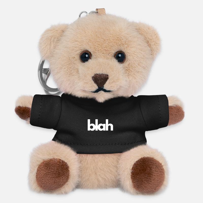 Blah - Teddy Keyring - black