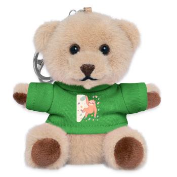 Boulder-Faultier für Frauen und Kletterfans - Teddy Schlüsselanhänger - Grün - Vorne
