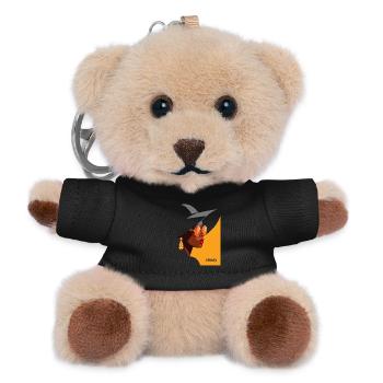 Elegant woman with hat and sunglasses - Teddy Keyring - black - Front