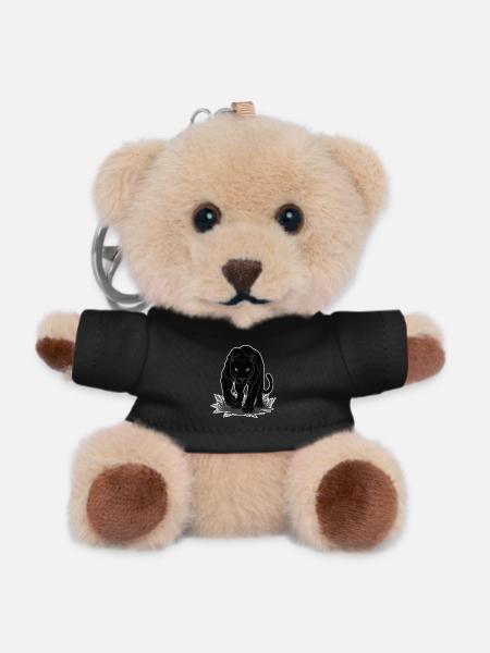 Panthère Noire Jungle Mascotte Félin Sauvage - Teddy Keyring - black