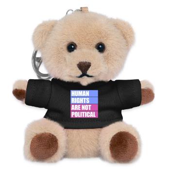Human Rights Are Not Political Menschenrechte Logo - Teddy Keyring - black - Front