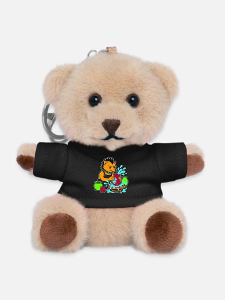 Pottery Hedgehog – lustiger Keramikkünstler auf Tondrehscheibe - Teddy Schlüsselanhänger - Schwarz