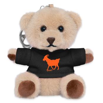 Ziege G.O.A.T. orange - Teddy Schlüsselanhänger - Schwarz - Vorne