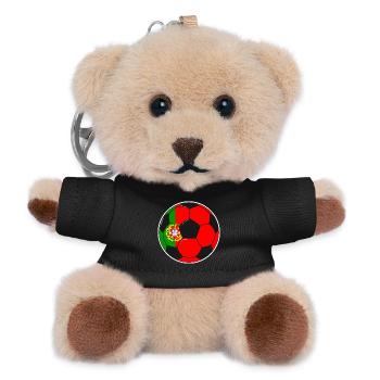 Fußballmannschaft Portugal - Teddy Schlüsselanhänger - Schwarz - Vorne