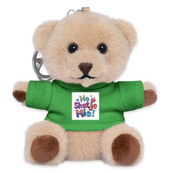 Nein, schlittschuh mich! - Teddy Schlüsselanhänger - Grün - Vorne