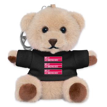 Not Lazy Just Conserving Energy Funny Lazy Saying - Teddy Keyring - black - Front