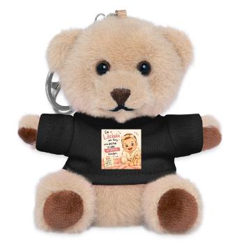 Babylächeln: Vergessen Meistens - Teddy Schlüsselanhänger - Schwarz - Vorne