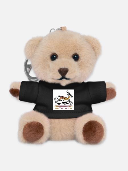 Gazelle in golden landscape - Teddy Keyring - black