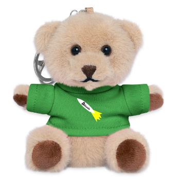Bitcoin Rakete Druck - Teddy Schlüsselanhänger - Grün - Vorne