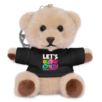 Retro Back to the 80s Vintage Design - Teddy Keyring - black - Front