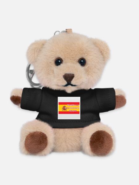 Française avec ingrédients Espagnols - Porte-clés ourson - noir