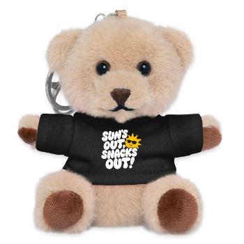 Suns Out Snacks Out Summer Design - Teddy Keyring - black - Front