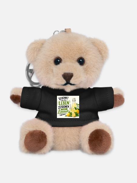 Zitronen  - Teddy Schlüsselanhänger - Schwarz